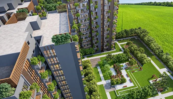 Godrej Manpada Thane aerial view